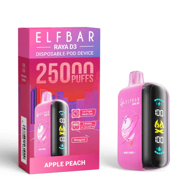 Elf Bar Raya D3 Apple peach – 25000 - Vape Shop Delhi
