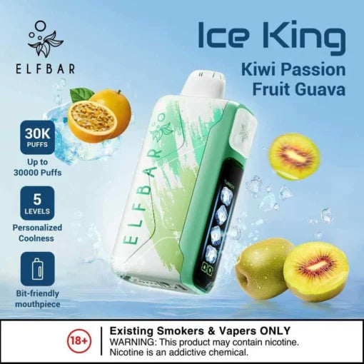Elf Bar Ice King – Kiwi Passion Fruit Guava – 30K - Vape Shop Delhi