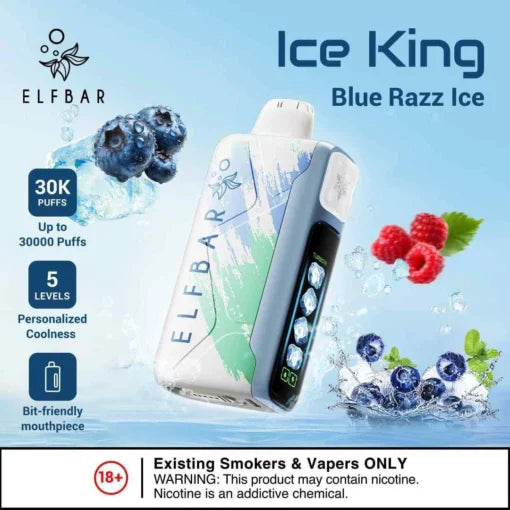 Elf Bar Ice King – Blue Razz Ice – 30K - Vape Shop Delhi