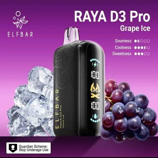 Elf bar Raya d3 pro -30k Grape ice - Vape Shop Delhi