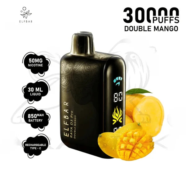 Elf bar Raya d3 pro -30k Double mango - Vape Shop Delhi