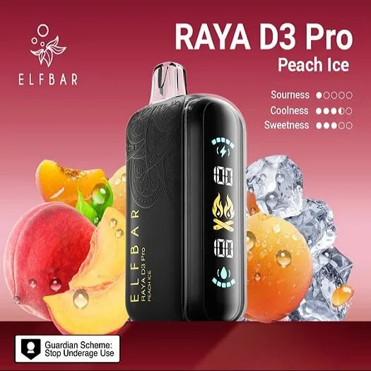 Elf bar Raya d3 pro -30k Peach ice - Vape Shop Delhi