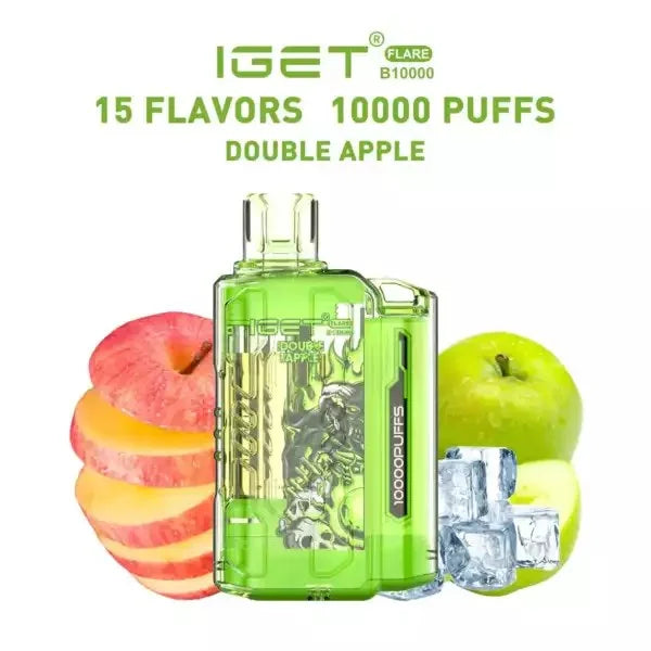 IGET FLARE B10000 – Double Apple - Vape Shop Delhi