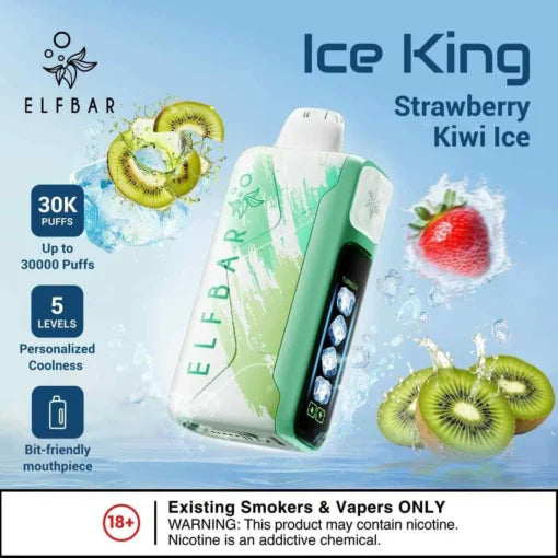 Elf Bar Ice King – Strawberry Kiwi Ice – 30K - Vape Shop Delhi