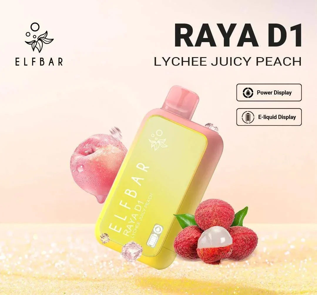 ELF BAR RAYA D1 – Lychee Juicy Peach - Vape Shop Delhi