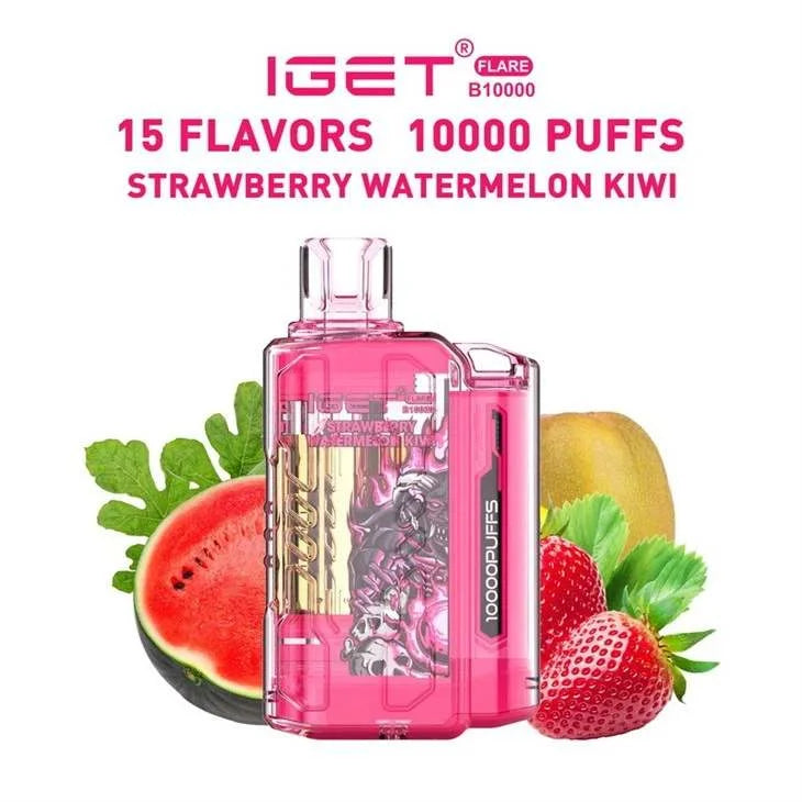 IGET FLARE B10000 – Strawberry Watermelon Kiwi - Vape Shop Delhi