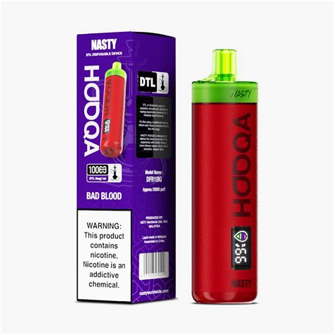 Nasty Bar Hooqa DFR10Ki DTL Disposable 3mg India -  Vape Shop Delhi