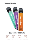 VapeSoul Smile II Rechargable Disposable Vape (1500Puffs) India - Vape Shop India